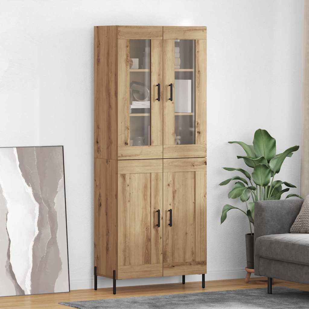 Highboard Artisan Egetræ 69,5 x 34 x 180 cm Konstrueret træ