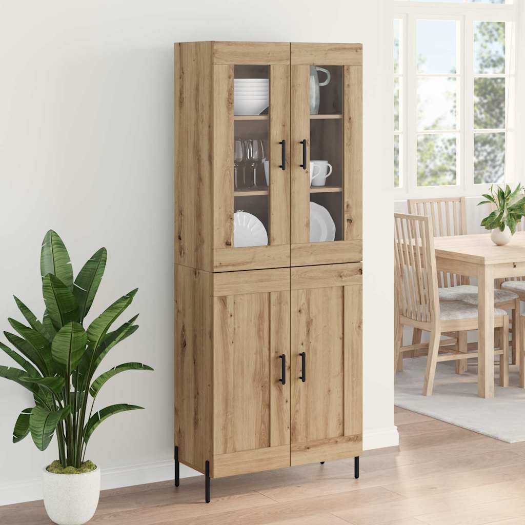 Highboard Artisan Egetræ 69,5 x 34 x 180 cm Konstrueret træ