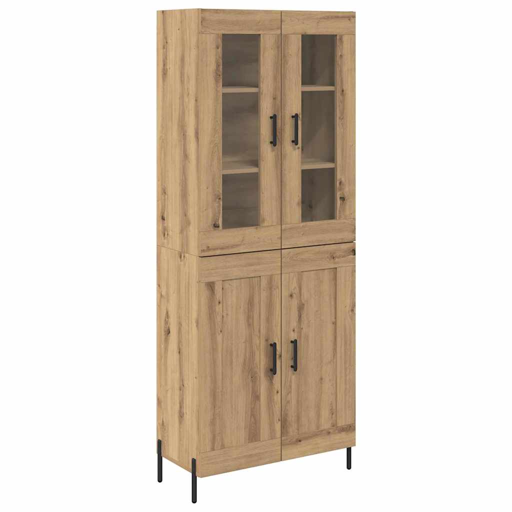 Highboard Artisan Egetræ 69,5 x 34 x 180 cm Konstrueret træ