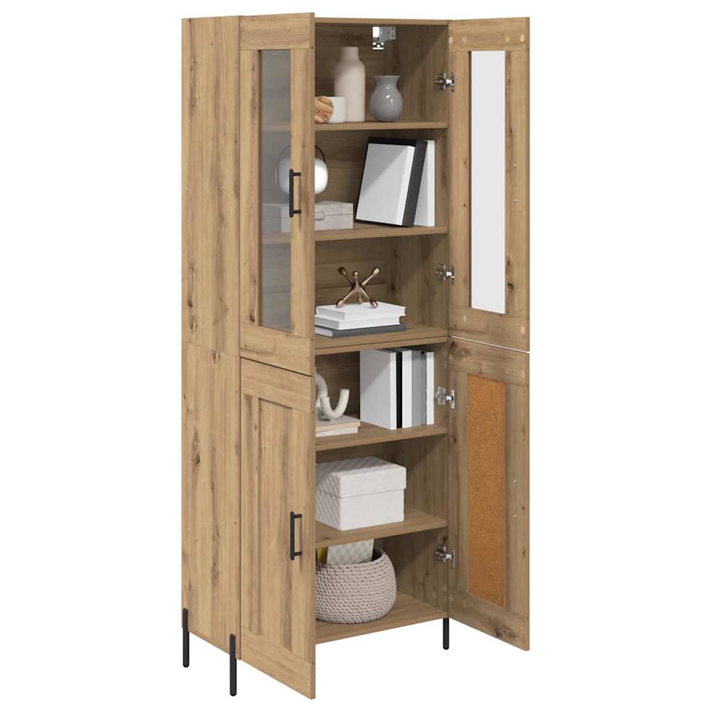 Highboard Artisan Egetræ 69,5 x 34 x 180 cm Konstrueret træ