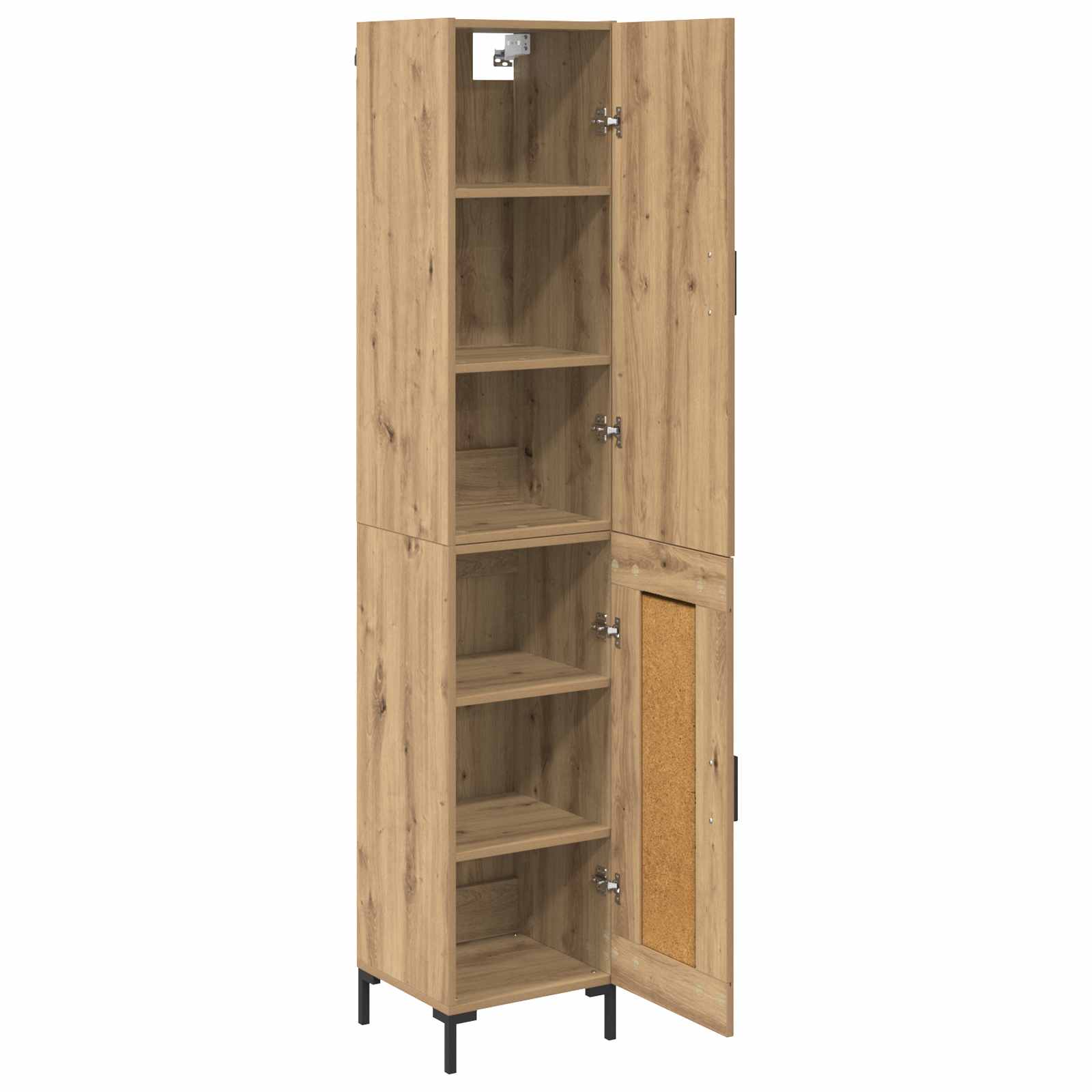Highboard Artisan Egetræ 69,5 x 34 x 180 cm Konstrueret træ