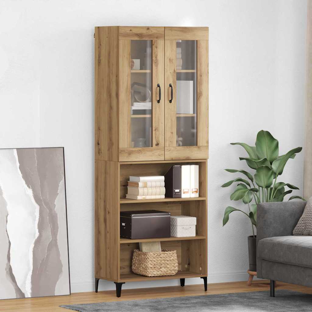 Highboard Artisan Egetræ 69,5 x 34 x 180 cm Konstrueret træ