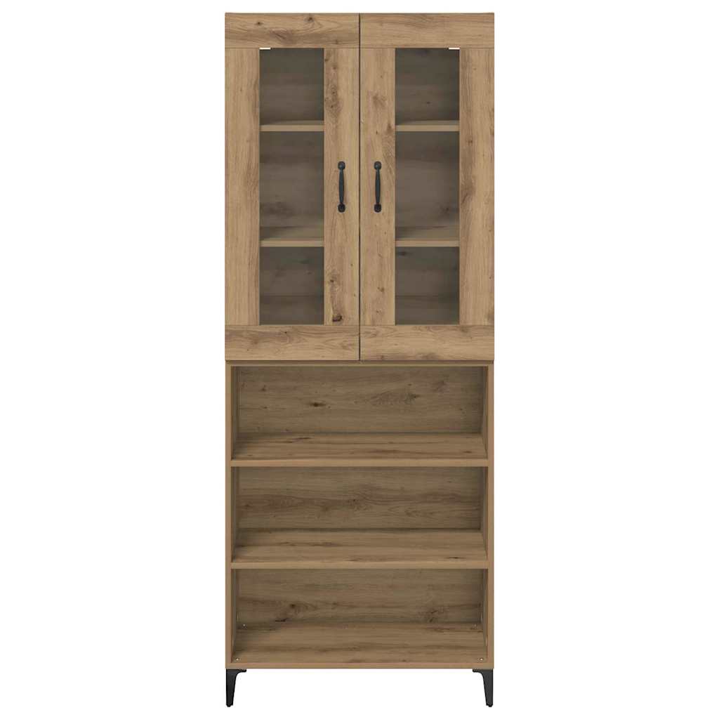 Highboard Artisan Egetræ 69,5 x 34 x 180 cm Konstrueret træ