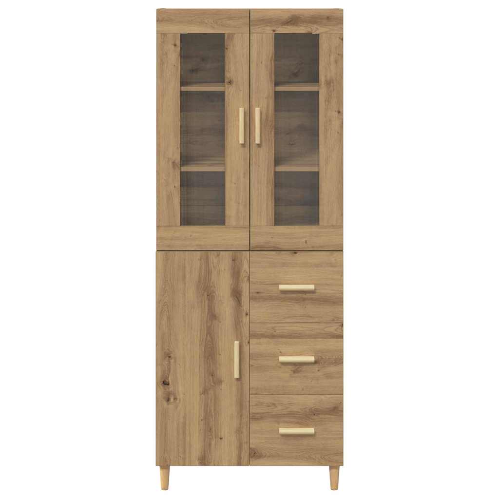 Highboard Artisan Egetræ 69,5 x 34 x 180 cm Konstrueret træ