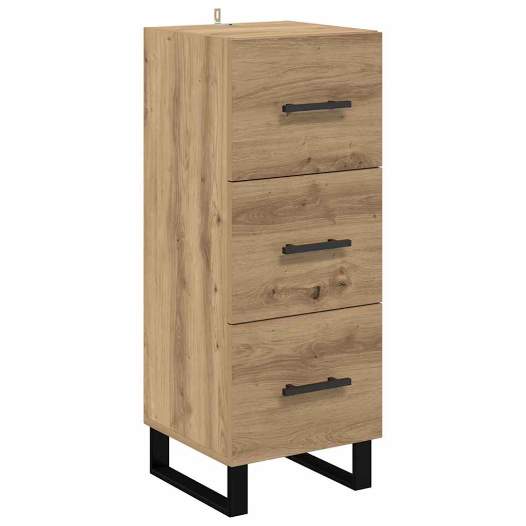 Highboard Artisan Egetræ 69,5 x 34 x 180 cm Konstrueret træ