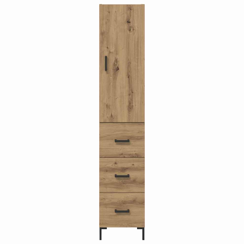 Highboard Artisan Egetræ 69,5 x 34 x 180 cm Konstrueret træ