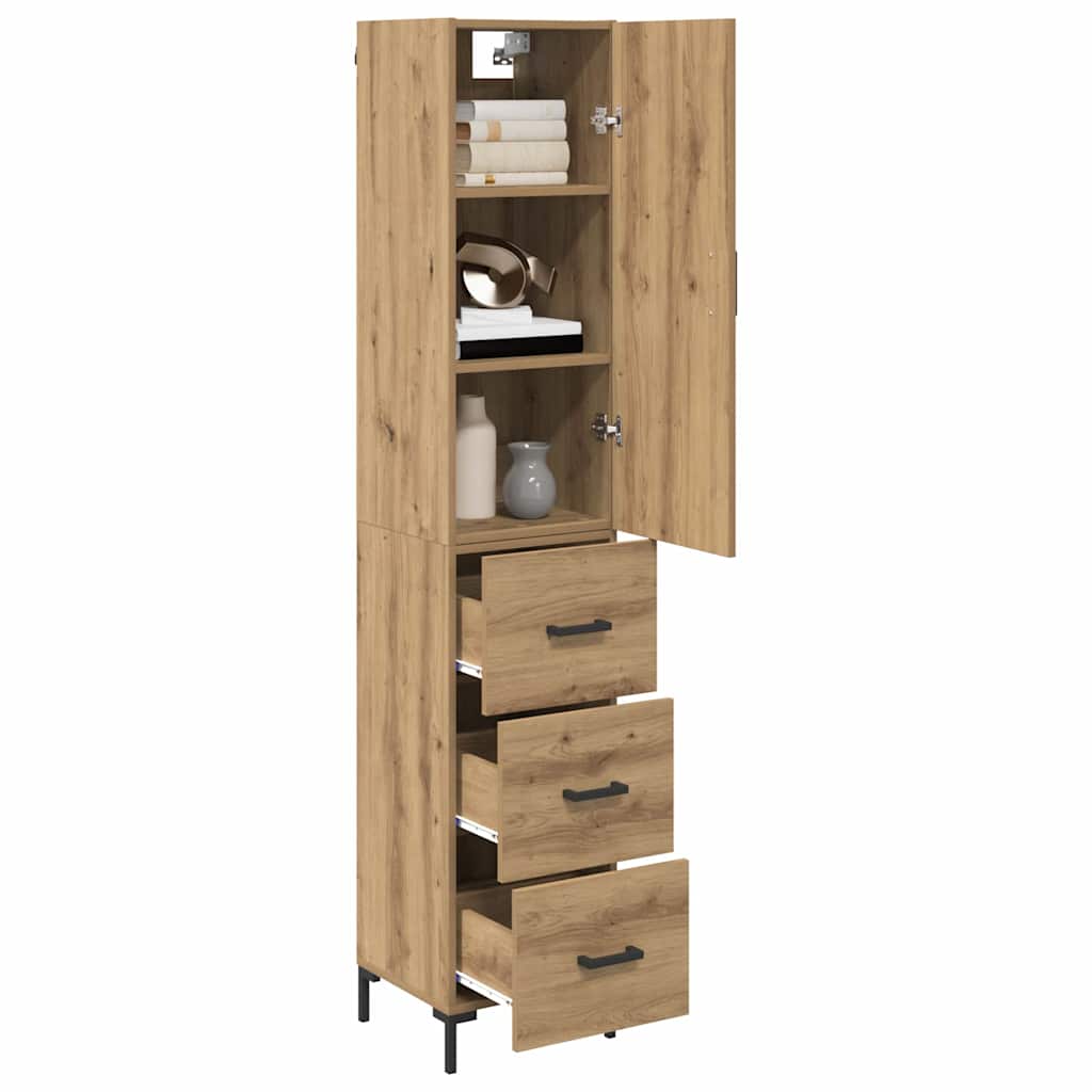 Highboard Artisan Egetræ 69,5 x 34 x 180 cm Konstrueret træ
