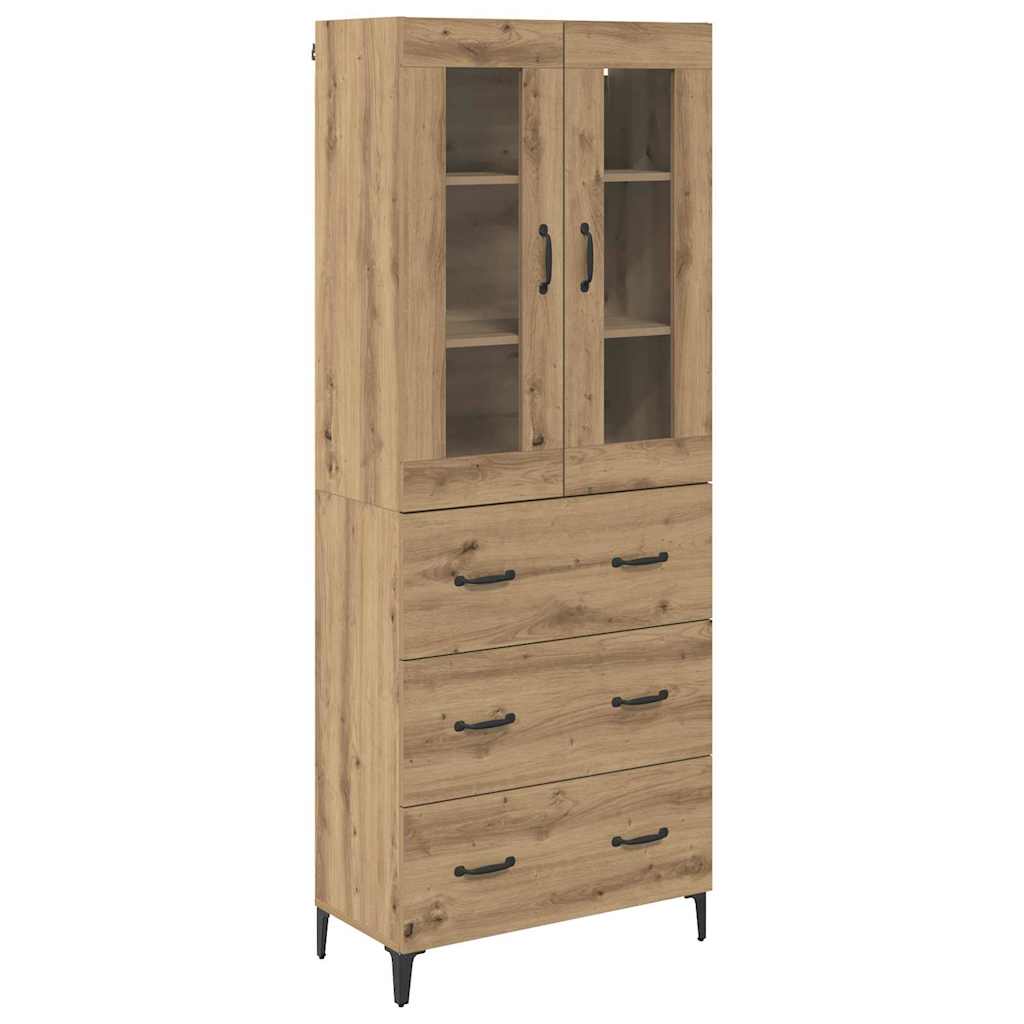 Highboard Artisan Egetræ 69,5 x 34 x 180 cm Konstrueret træ