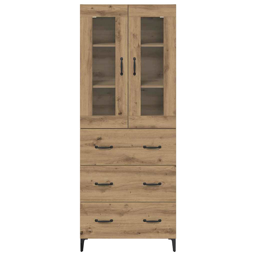 Highboard Artisan Egetræ 69,5 x 34 x 180 cm Konstrueret træ