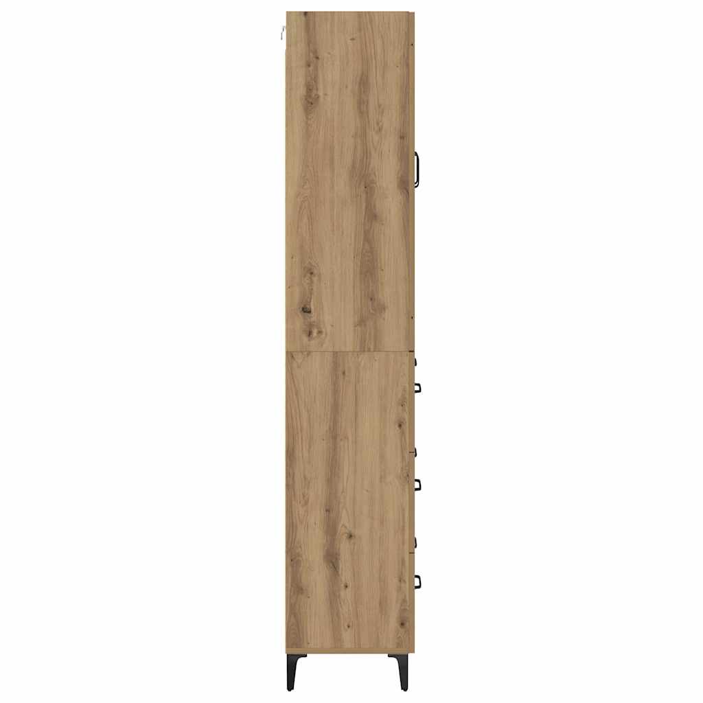 Highboard Artisan Egetræ 69,5 x 34 x 180 cm Konstrueret træ