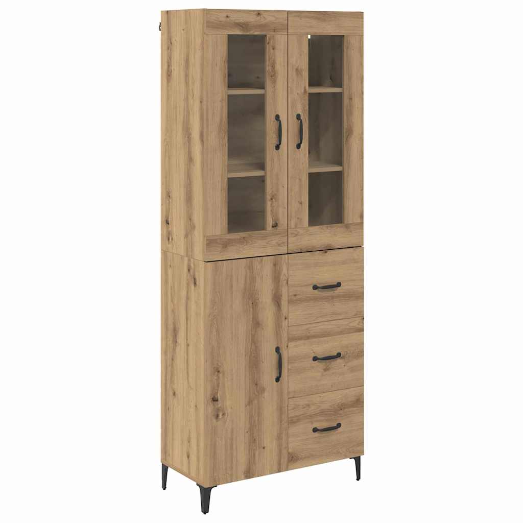 Highboard Artisan Egetræ 69,5 x 34 x 180 cm Konstrueret træ