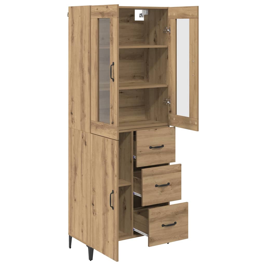 Highboard Artisan Egetræ 69,5 x 34 x 180 cm Konstrueret træ