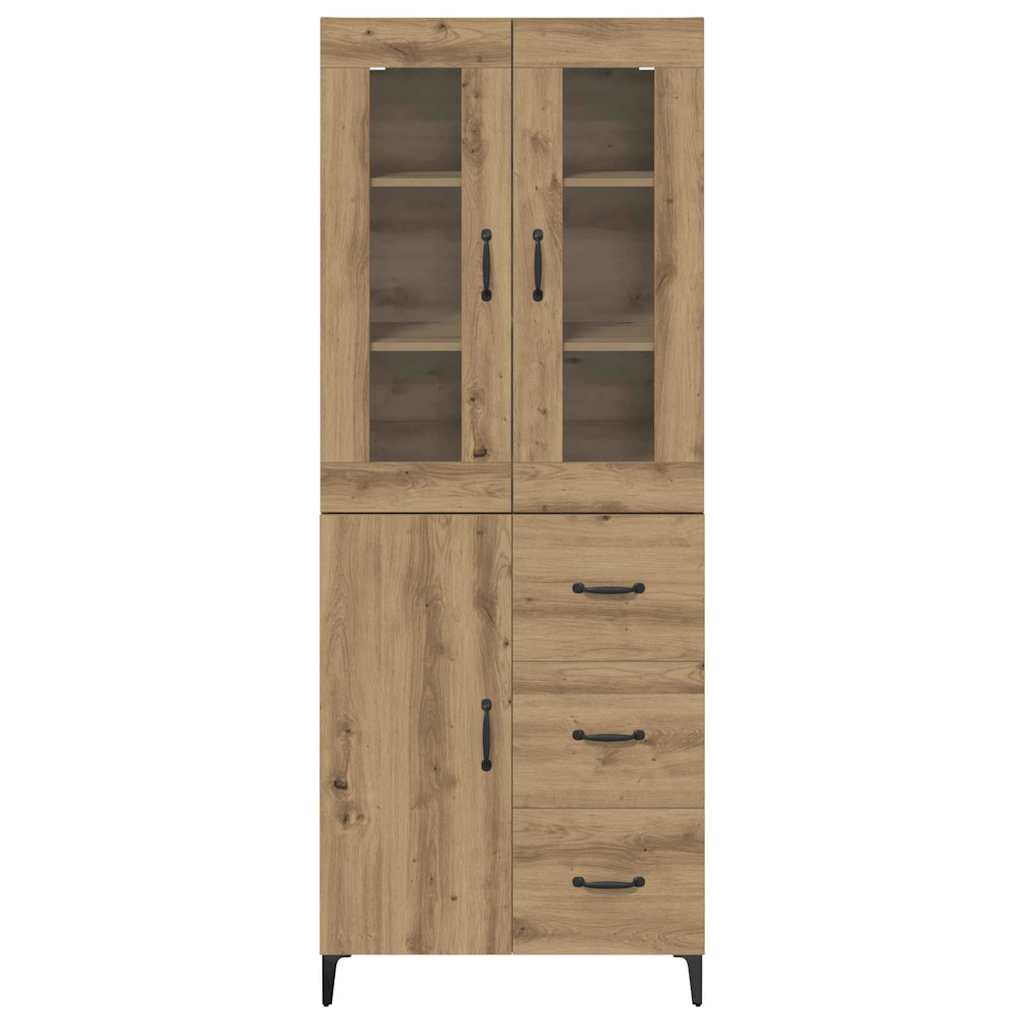 Highboard Artisan Egetræ 69,5 x 34 x 180 cm Konstrueret træ