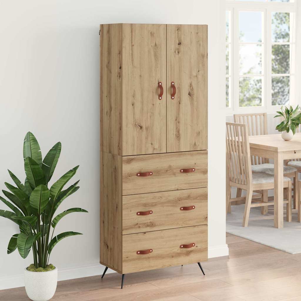 Highboard Artisan Egetræ 69,5 x 34 x 180 cm Konstrueret træ