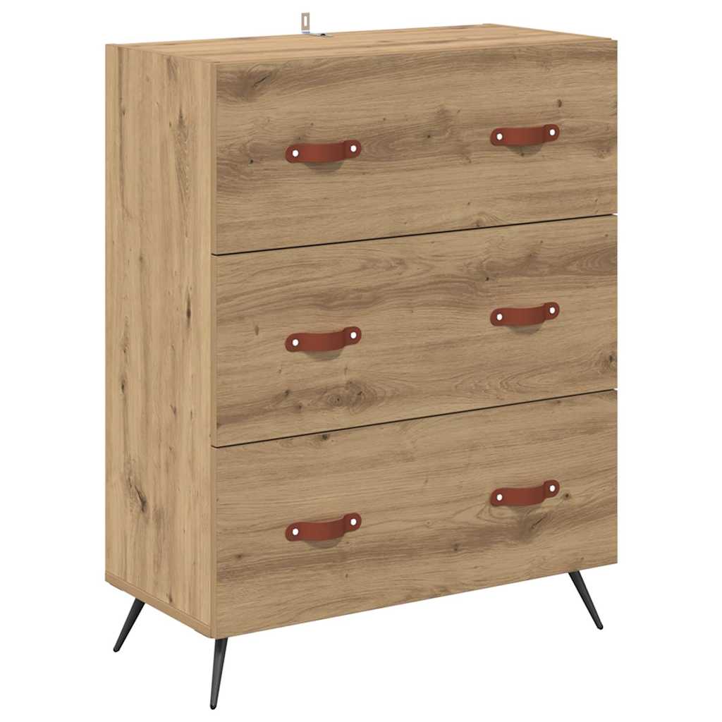 Highboard Artisan Egetræ 69,5 x 34 x 180 cm Konstrueret træ