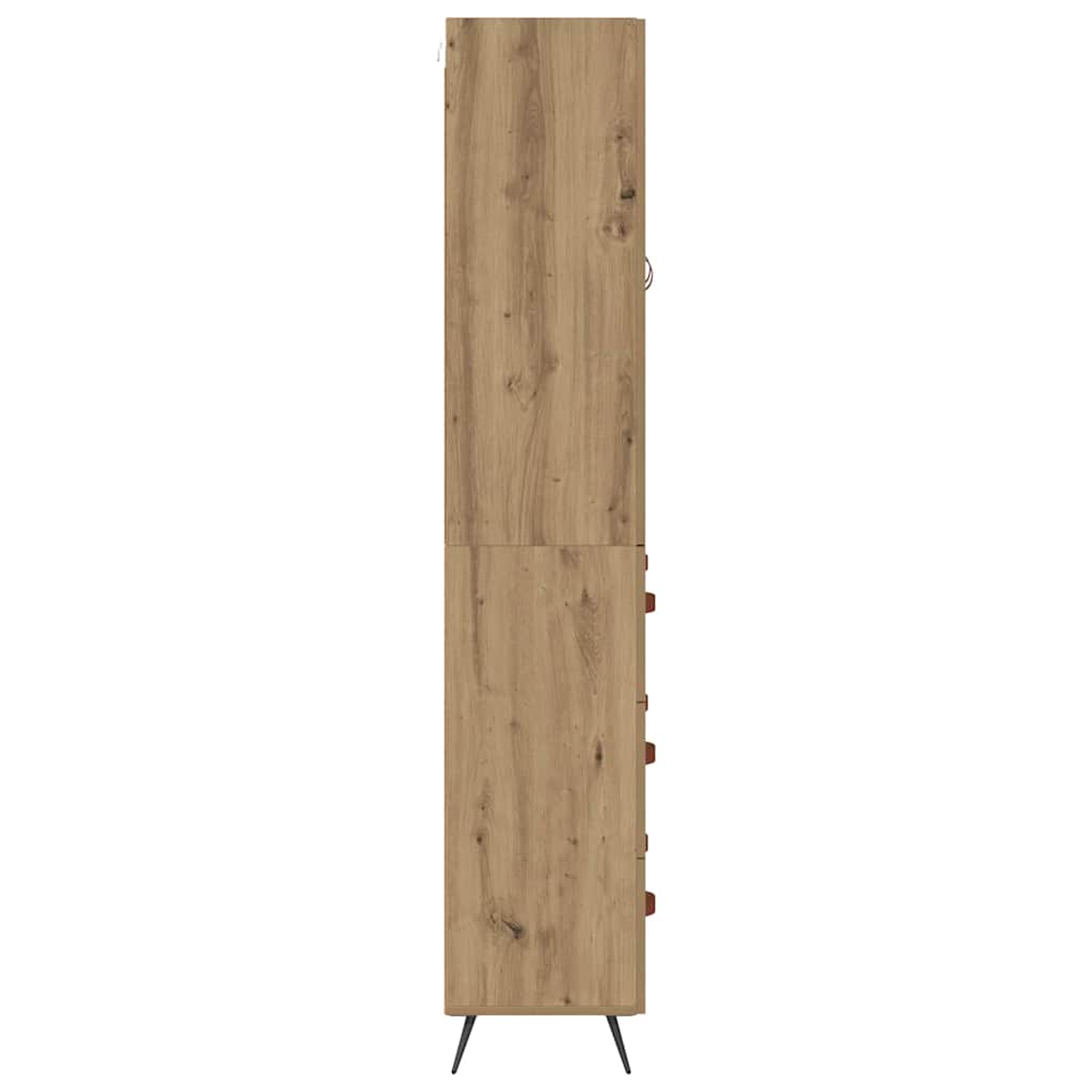 Highboard Artisan Egetræ 69,5 x 34 x 180 cm Konstrueret træ