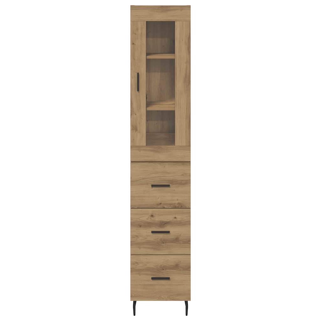 Highboard Artisan Egetræ 34,5 x 34 x 180 cm Konstrueret træ