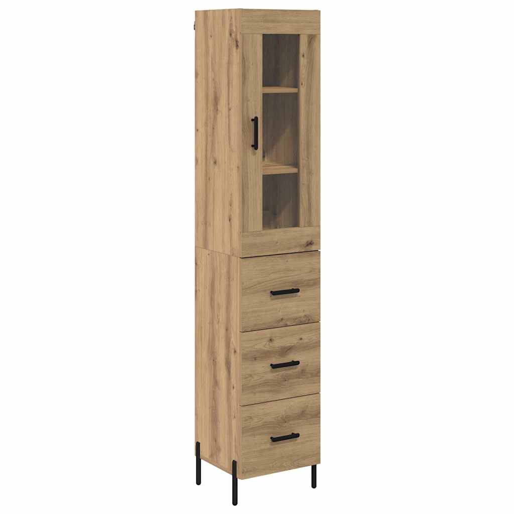 Highboard Artisan Egetræ 34,5 x 34 x 180 cm Konstrueret træ