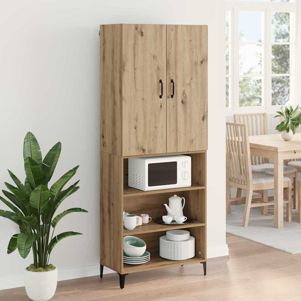 Highboard Artisan Egetræ 69,5 x 34 x 180 cm Konstrueret træ