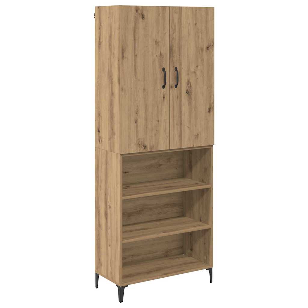 Highboard Artisan Egetræ 69,5 x 34 x 180 cm Konstrueret træ