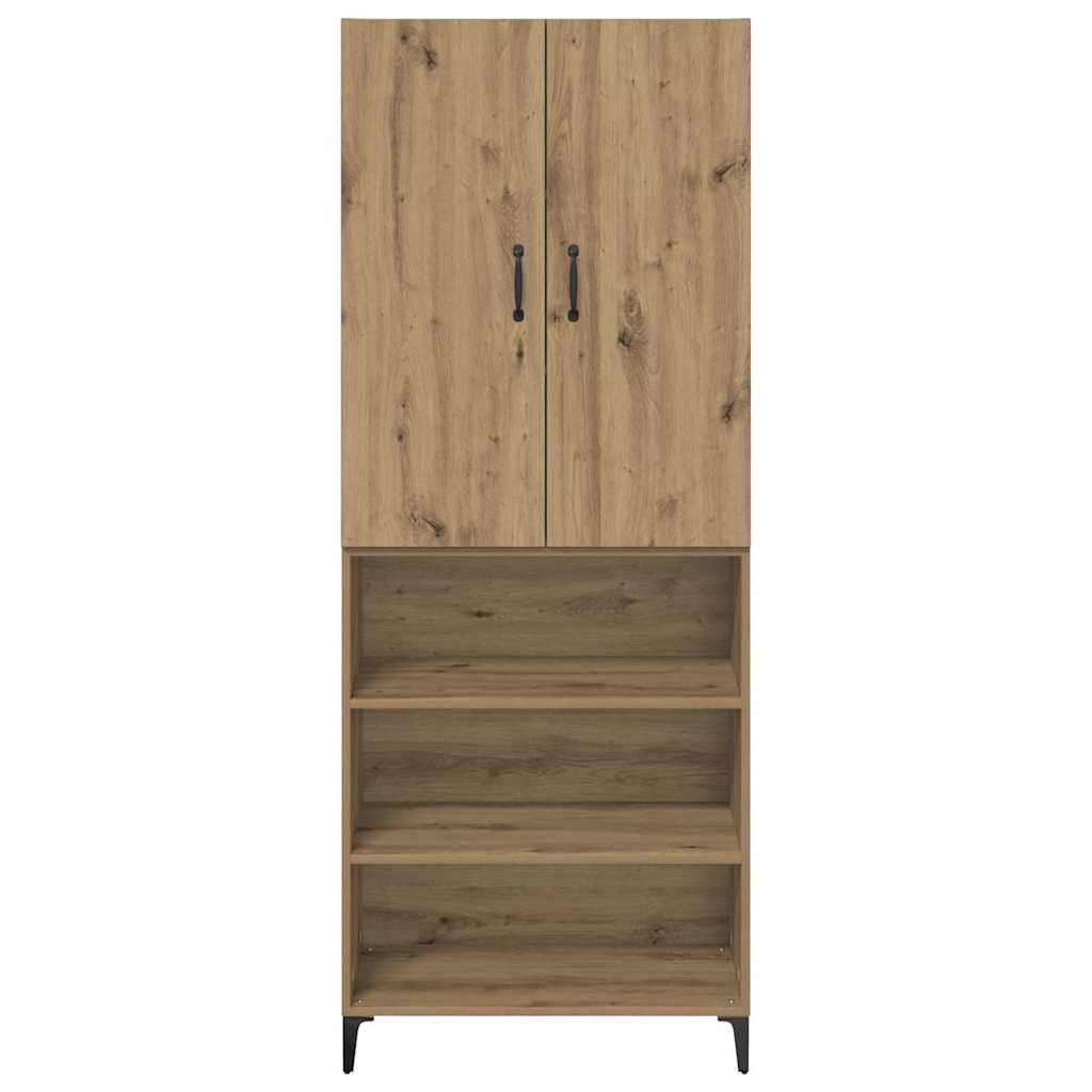 Highboard Artisan Egetræ 69,5 x 34 x 180 cm Konstrueret træ