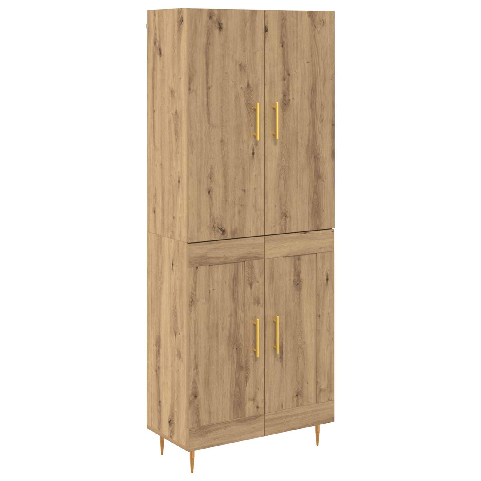 Highboard Artisan Egetræ 69,5 x 34 x 180 cm Konstrueret træ