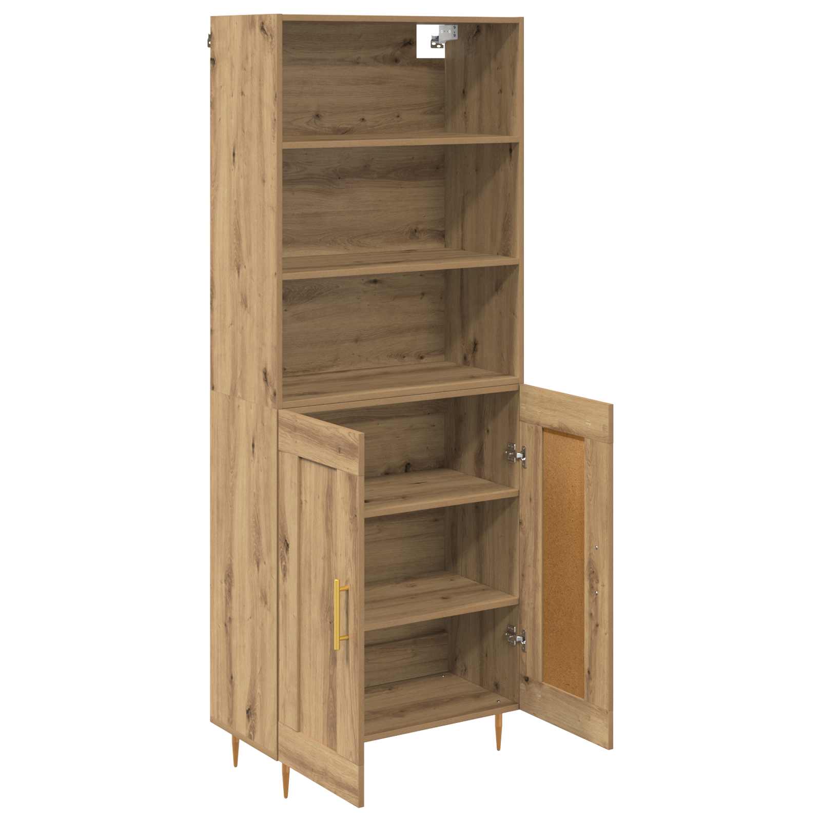 Highboard Artisan Egetræ 69,5 x 34 x 180 cm Konstrueret træ