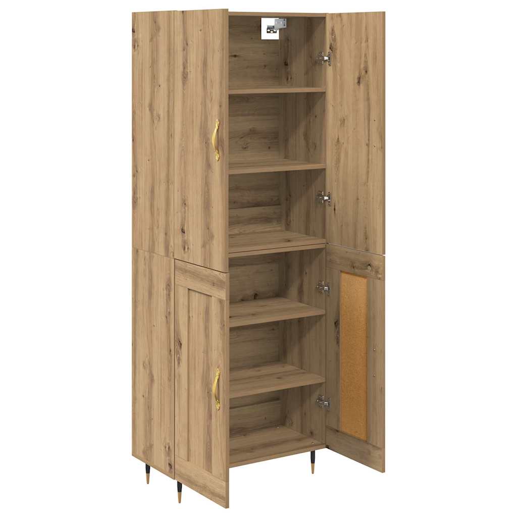 Highboard Artisan Egetræ 69,5 x 34 x 180 cm Konstrueret træ