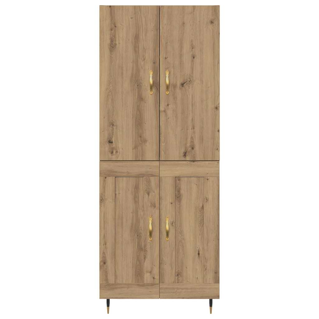 Highboard Artisan Egetræ 69,5 x 34 x 180 cm Konstrueret træ
