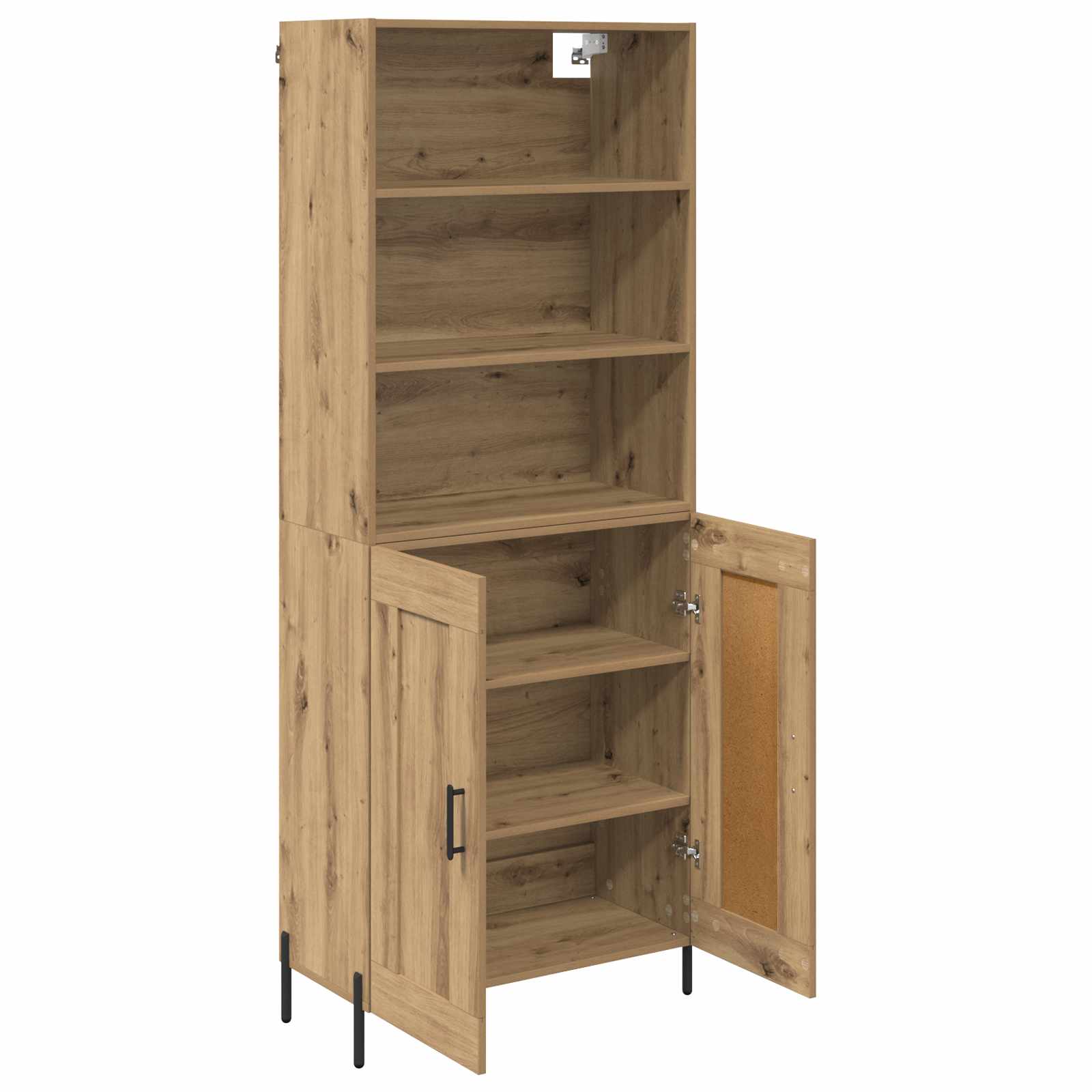 Highboard Artisan Egetræ 69,5 x 32,5 x 180 cm Konstrueret træ
