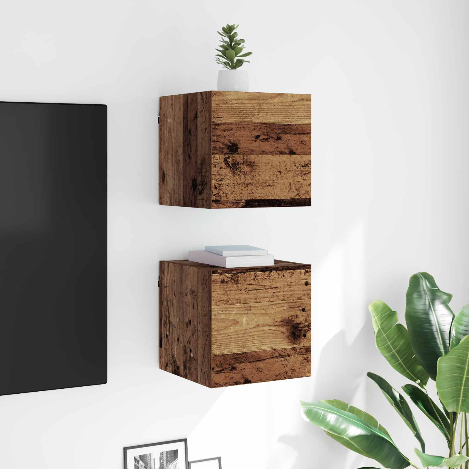 TV-skab Gammelt træ 30,5 x 30 x 30 cm Konstrueret træ