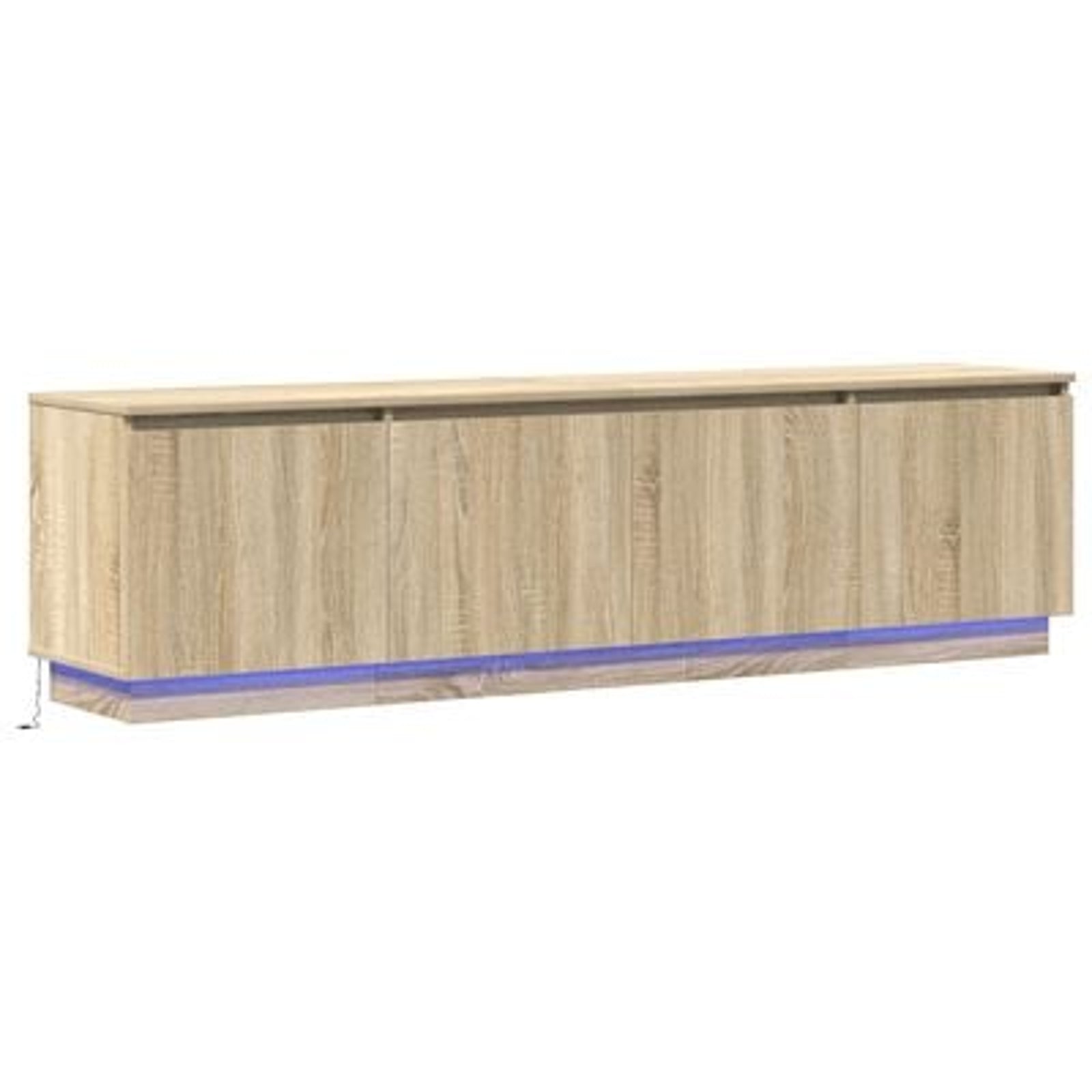 TV-skab med LED Sonoma-eg 180 x 38 x 49 cm Konstrueret træ