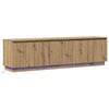 TV-skab med LED artisan eg 180 x 38 x 49 cm Konstrueret træ