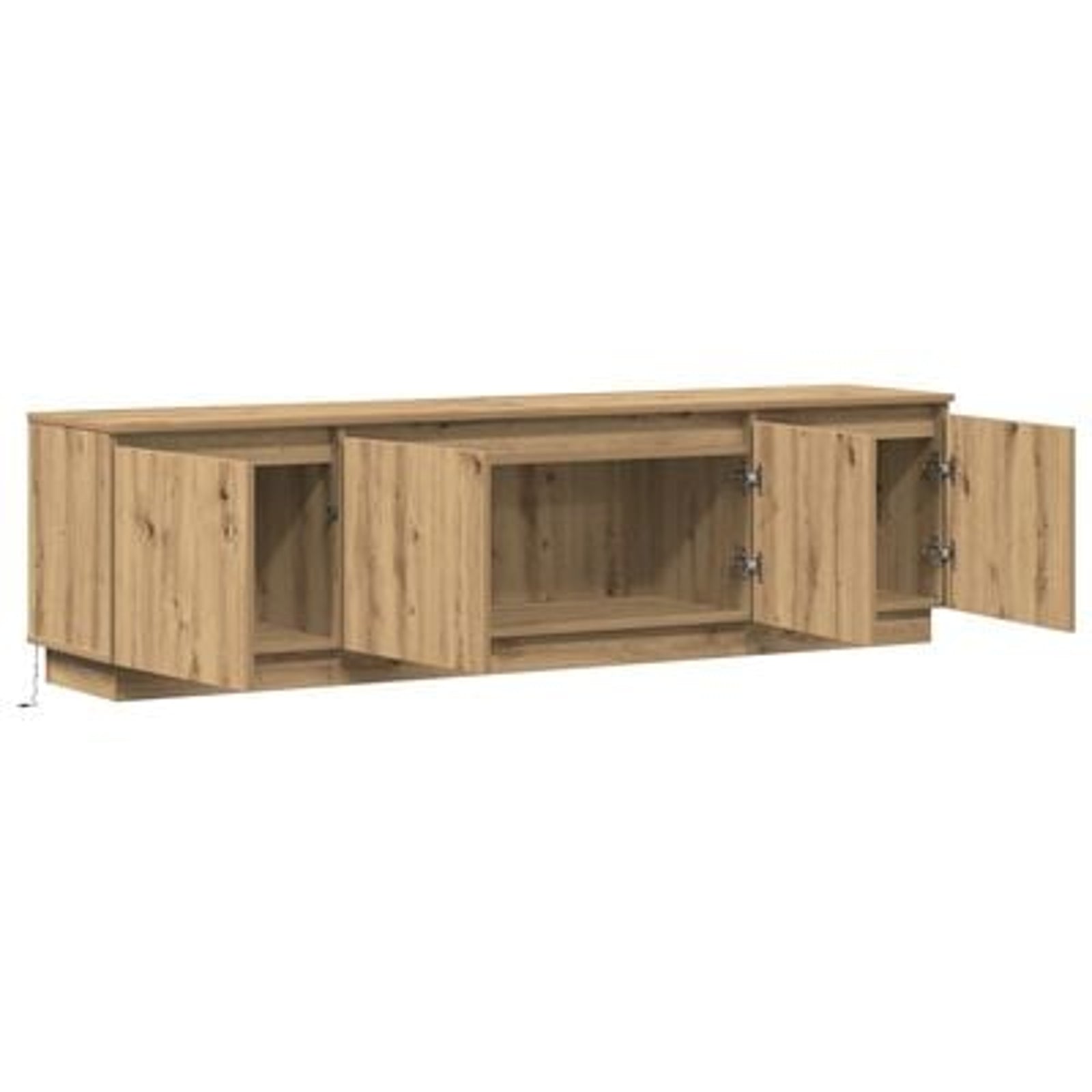 TV-skab med LED artisan eg 180 x 38 x 49 cm Konstrueret træ