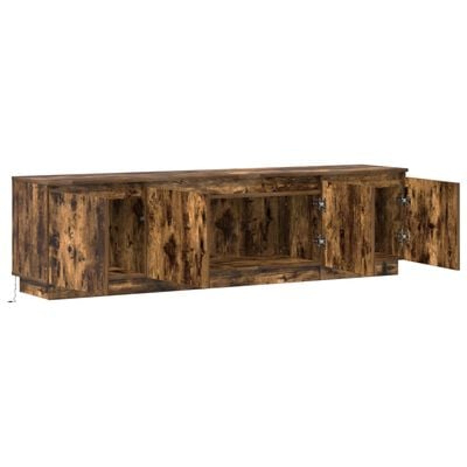 TV-skab med LED Røget eg 180 x 38 x 49 cm Konstrueret træ