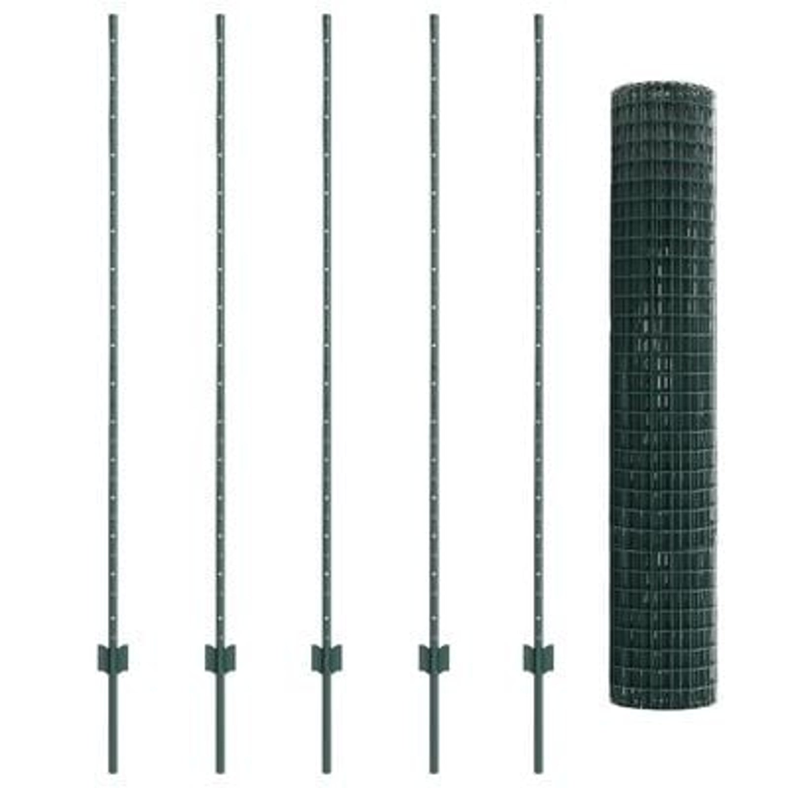 Hegn med post Grøn 1,5 x 10 m Stål