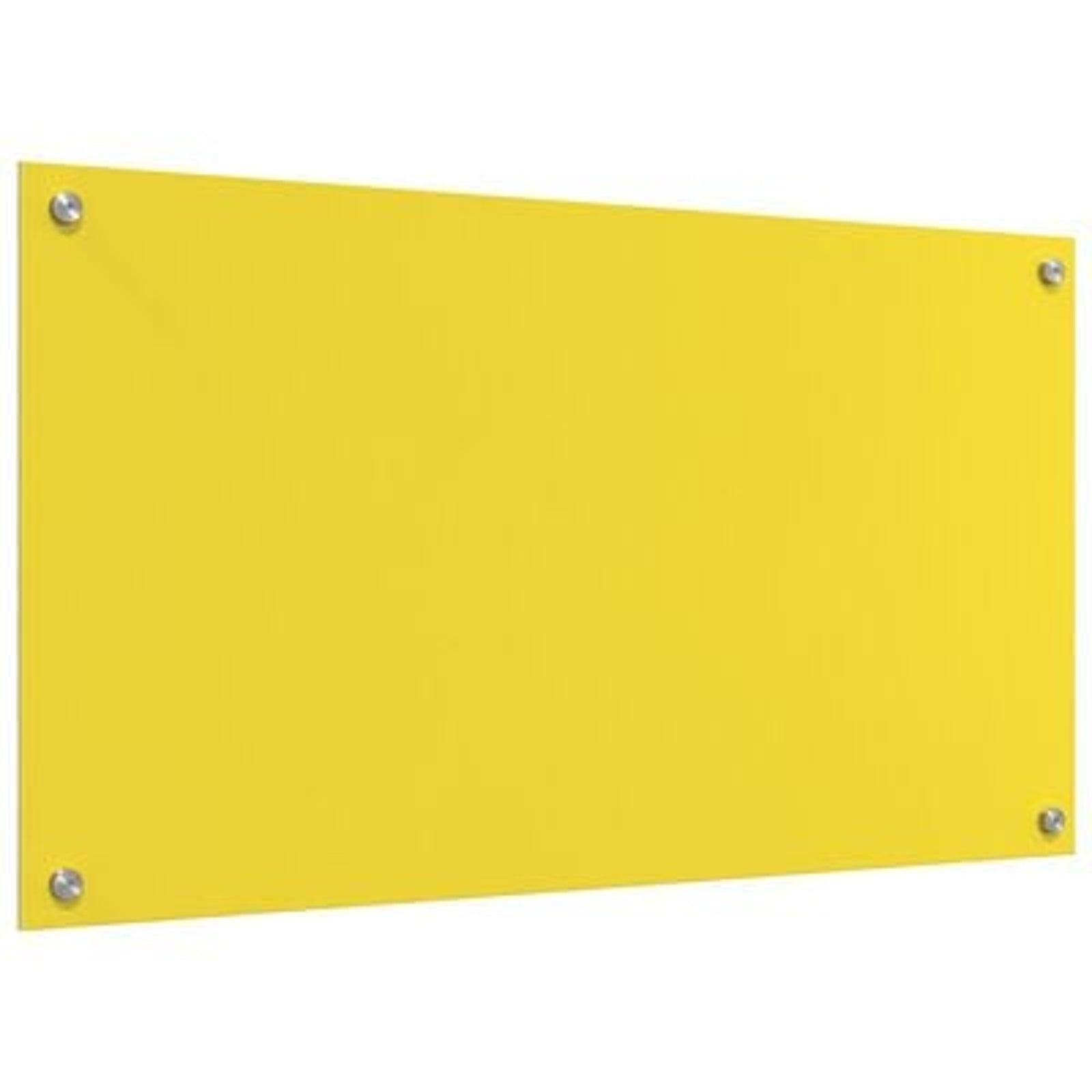 Køkken bagvæg Gul 90 x 50 x 0.6 cm hærdet glas
