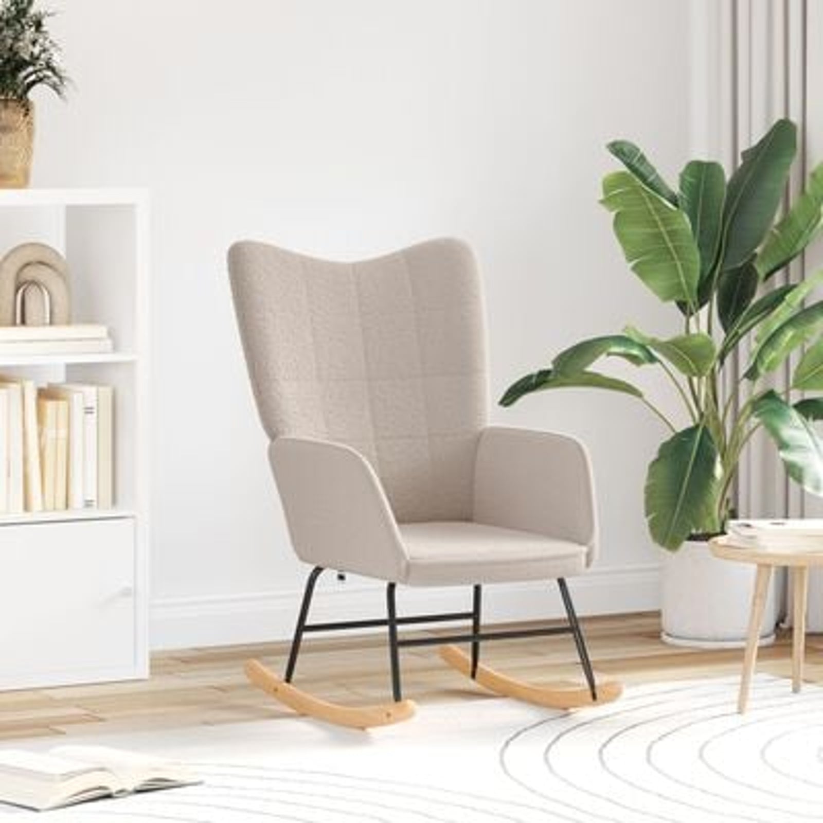 Afslappende stol Lysegrå 61 x 78 x 98 cm Stof