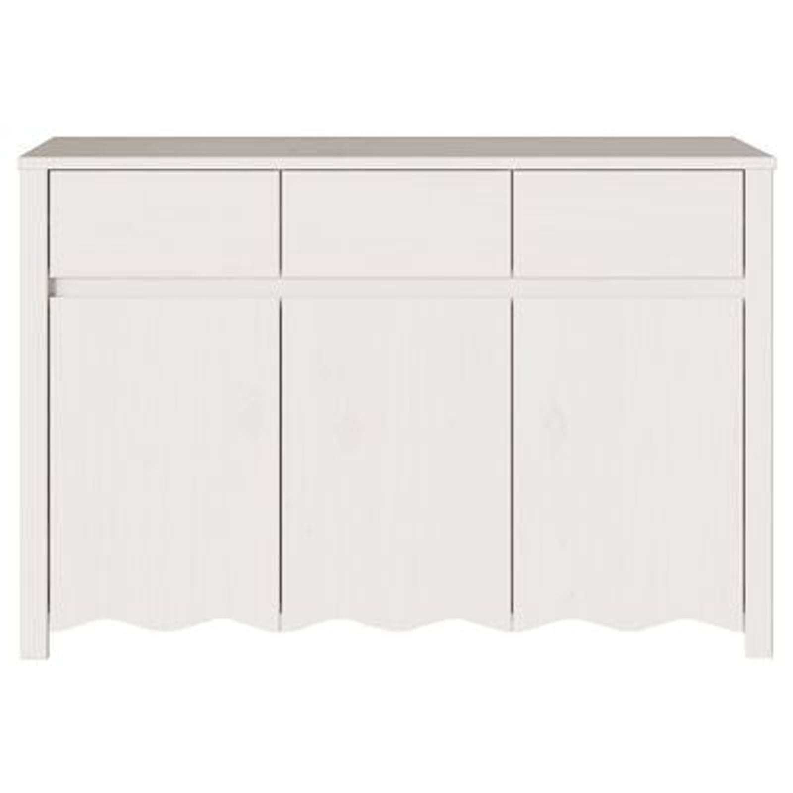 Sideboard Drammen Hvid 114 x 43 x 75.5 cm Massivt fyrretræ