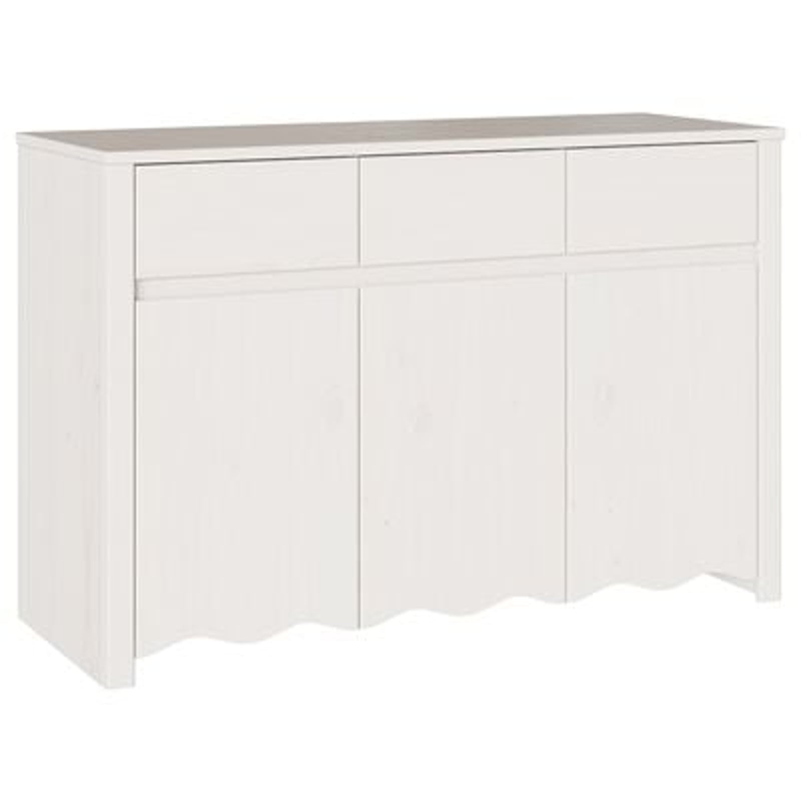 Sideboard Drammen Hvid 114 x 43 x 75.5 cm Massivt fyrretræ
