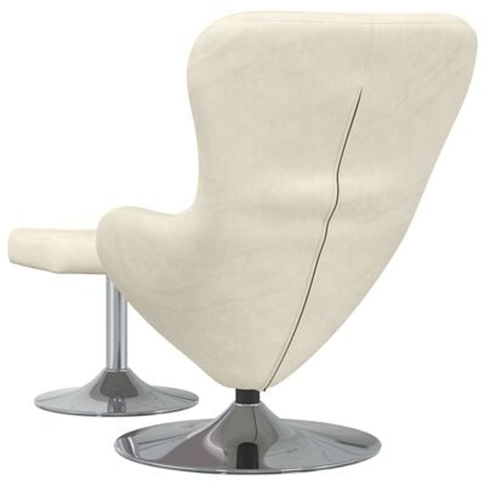 Æggestol 2 pcs Creme 63 x 73 x 90 cm Fløjl