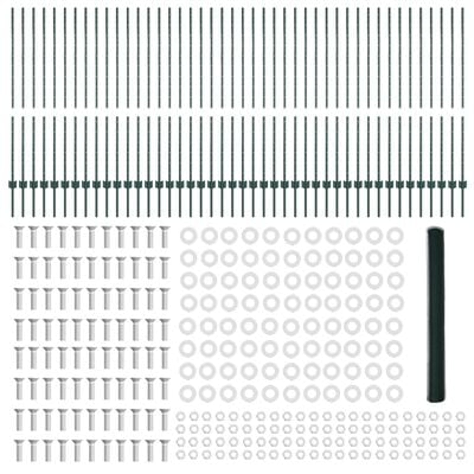 Hegn med post Grøn 1,4 x 100 m Stål og PVC