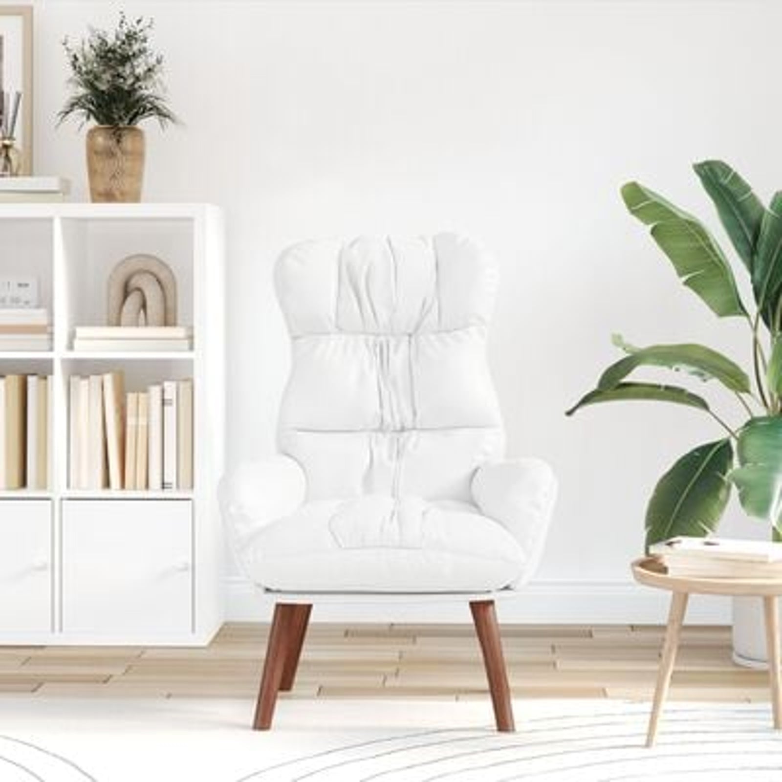 Afslappende stol Hvid 69 x 74 x 93 cm Kunstlæder