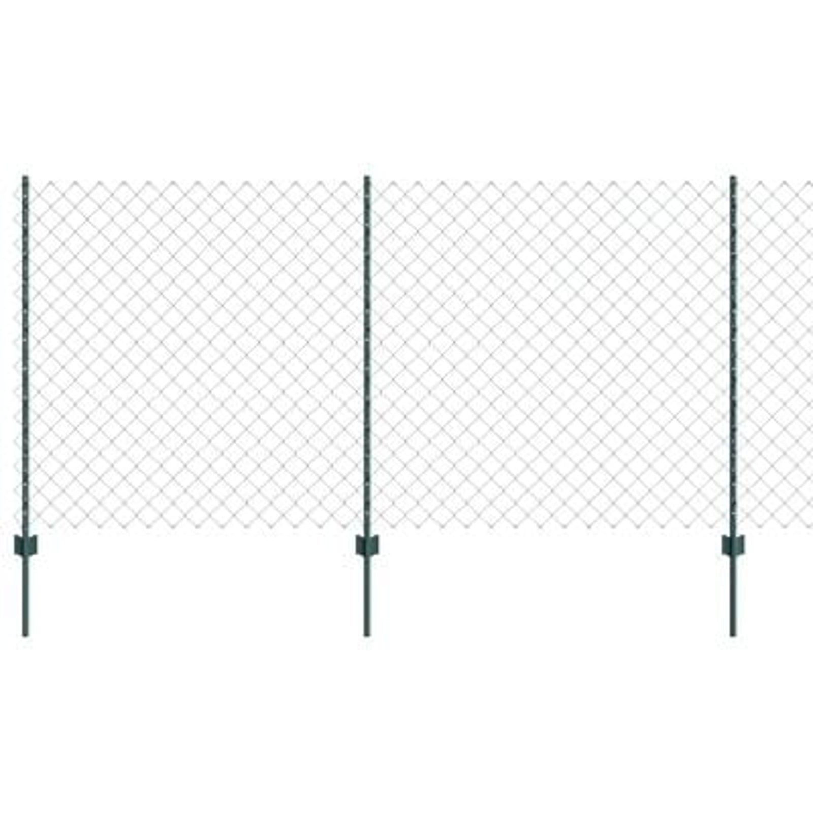 Hegn med post Grøn 1,2 x 25 m Stål og PVC