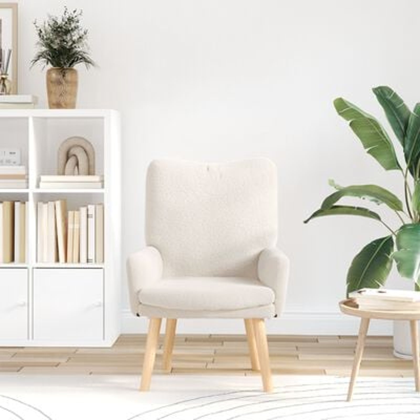 Afslappende stol Creme 63 x 67 x 94 cm Stof