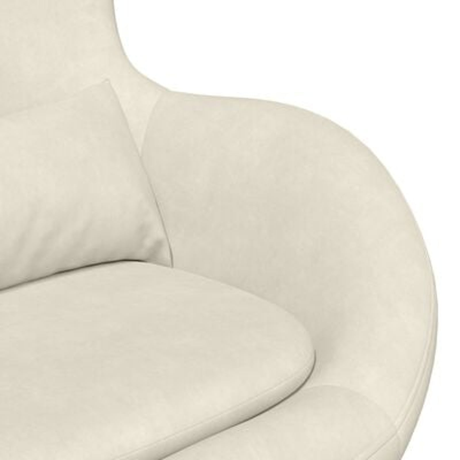 Æggestol 2 pcs Creme 63 x 73 x 90 cm Fløjl