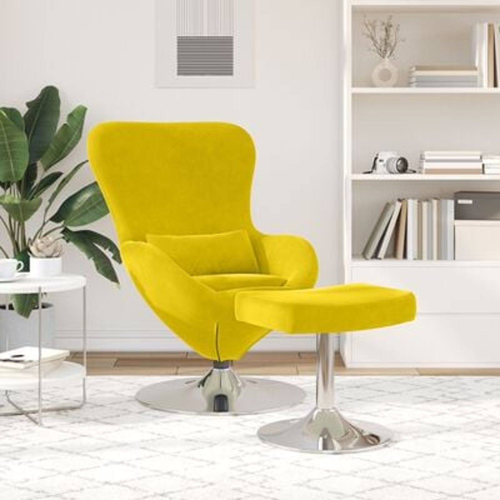 Æggestol 2 pcs Gul 63 x 73 x 90 cm Fløjl