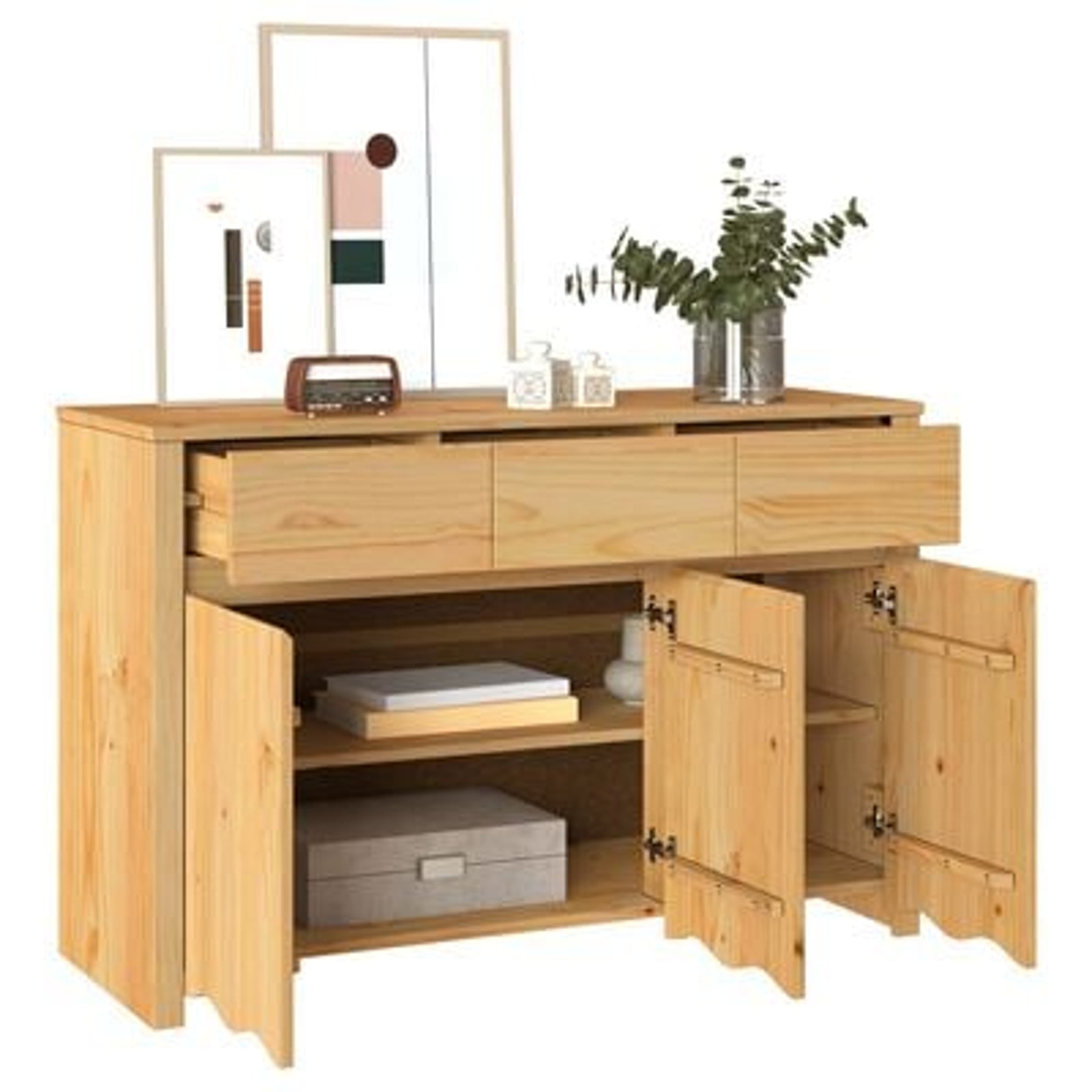 Sideboard Drammen Egetræsfarvet 114 x 43 x 75.5 cm