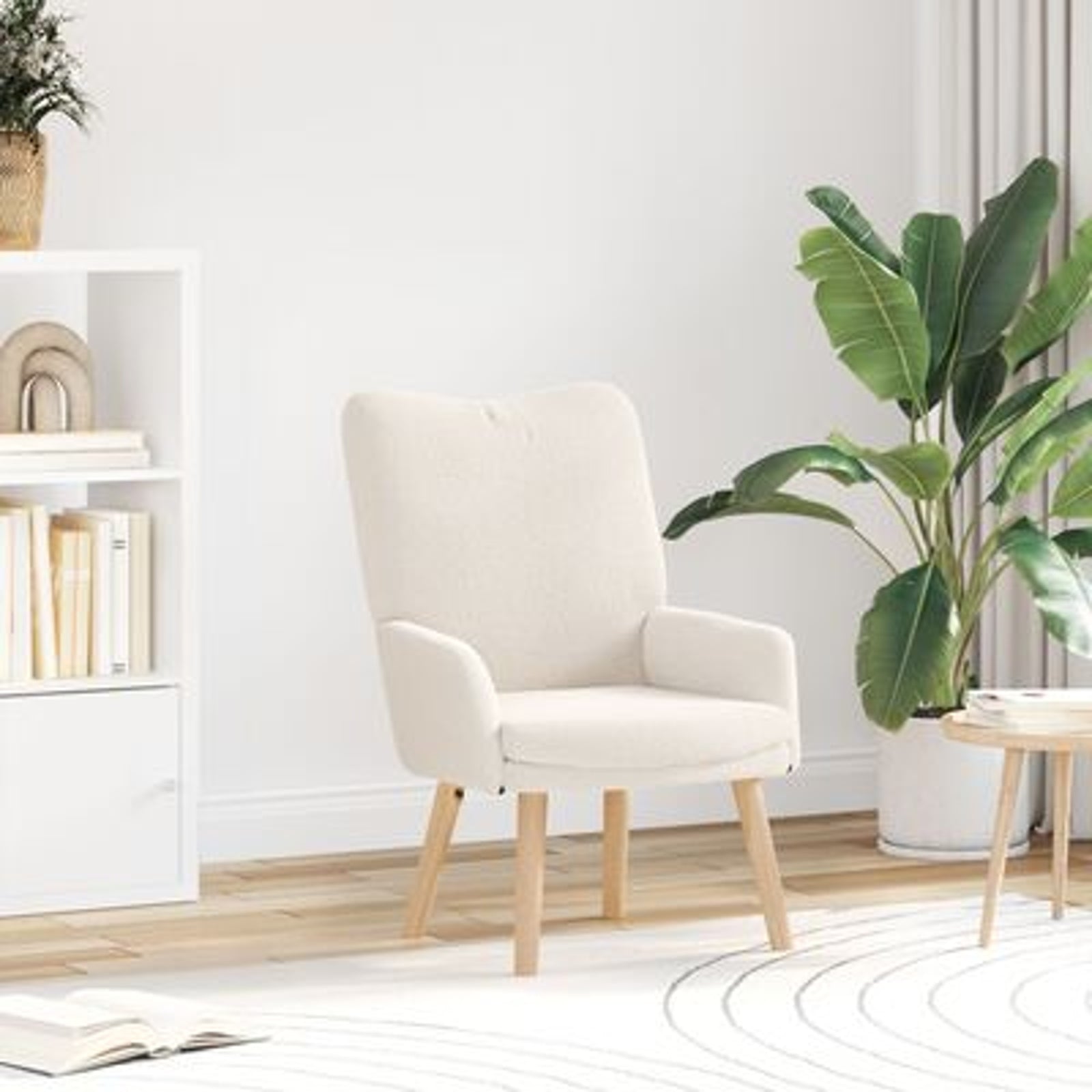 Afslappende stol Creme 63 x 67 x 94 cm Stof