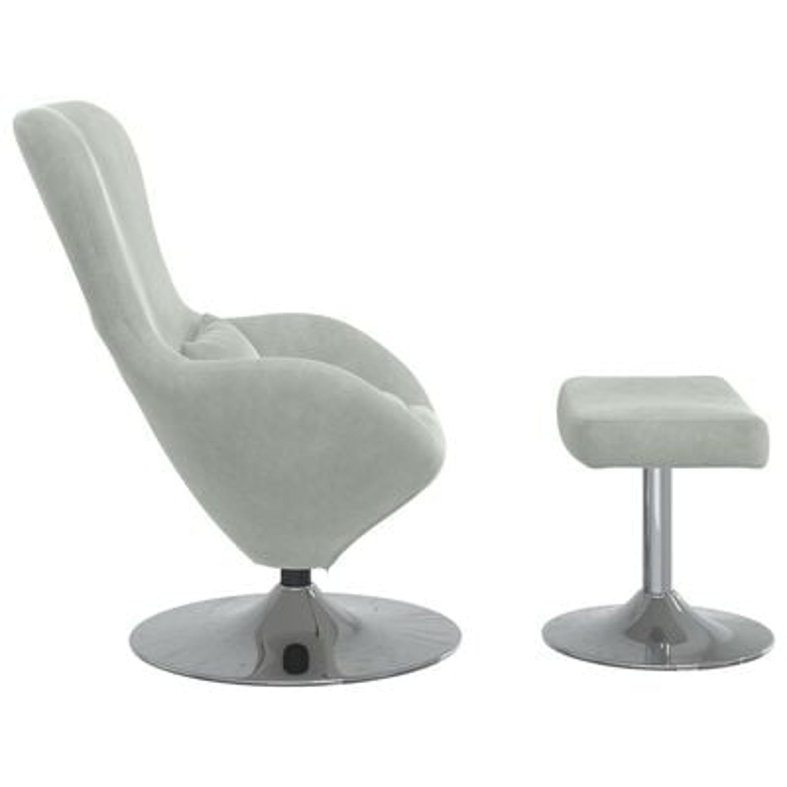 Æggestol 2 pcs Lysegrå 63 x 73 x 90 cm Fløjl